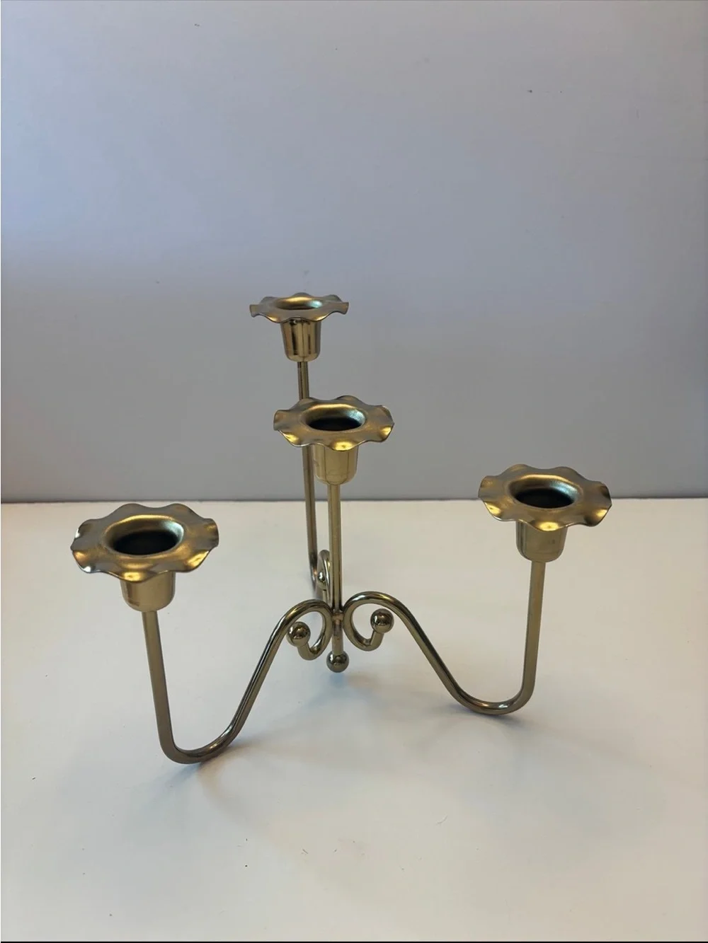 Gold Tone 4 Tiered candle holders